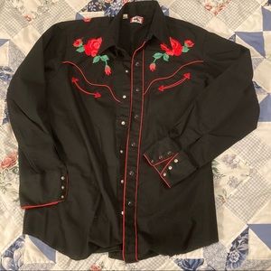 Vintage Western Shirt w/ Pearl Snaps